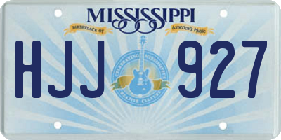 MS license plate HJJ927