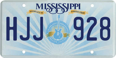 MS license plate HJJ928