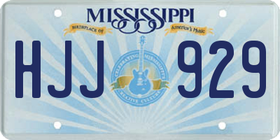 MS license plate HJJ929