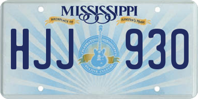 MS license plate HJJ930