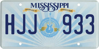 MS license plate HJJ933