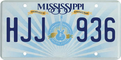 MS license plate HJJ936