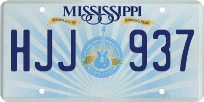 MS license plate HJJ937