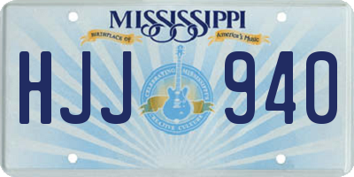 MS license plate HJJ940