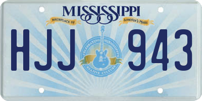 MS license plate HJJ943