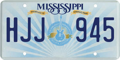 MS license plate HJJ945