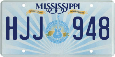MS license plate HJJ948