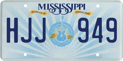 MS license plate HJJ949