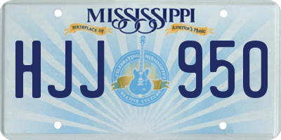MS license plate HJJ950
