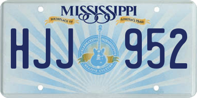 MS license plate HJJ952