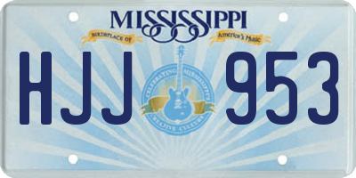 MS license plate HJJ953