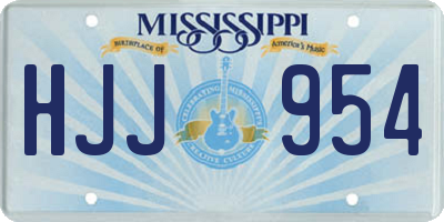 MS license plate HJJ954