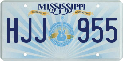 MS license plate HJJ955