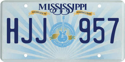 MS license plate HJJ957