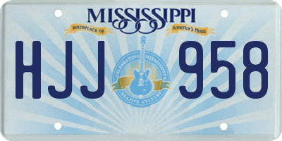 MS license plate HJJ958
