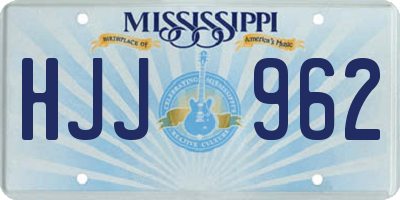 MS license plate HJJ962