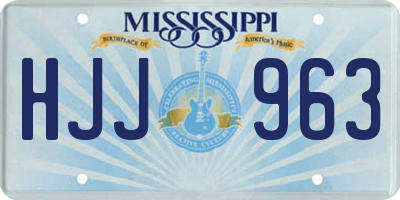 MS license plate HJJ963