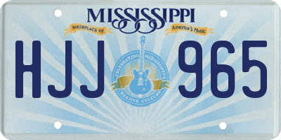 MS license plate HJJ965