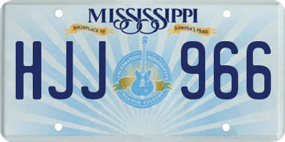 MS license plate HJJ966