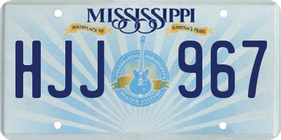 MS license plate HJJ967