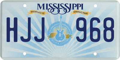 MS license plate HJJ968
