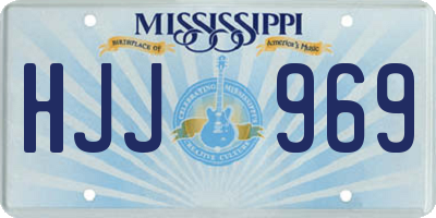 MS license plate HJJ969