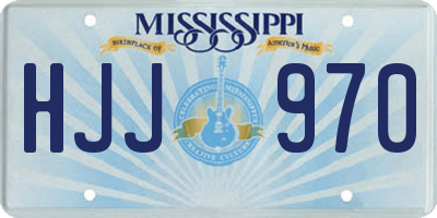 MS license plate HJJ970