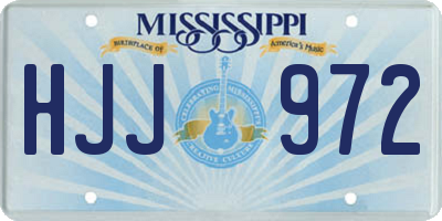 MS license plate HJJ972
