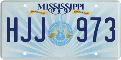 MS license plate HJJ973