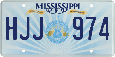 MS license plate HJJ974