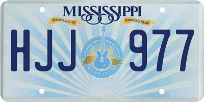MS license plate HJJ977