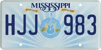 MS license plate HJJ983