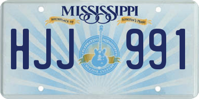 MS license plate HJJ991