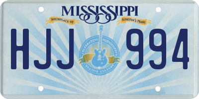 MS license plate HJJ994