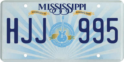 MS license plate HJJ995