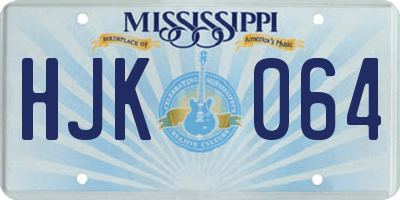 MS license plate HJK064