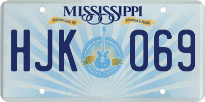 MS license plate HJK069