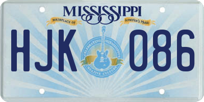 MS license plate HJK086