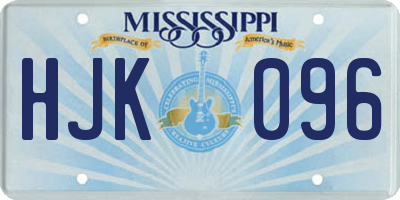 MS license plate HJK096