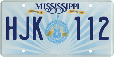 MS license plate HJK112
