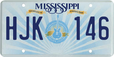 MS license plate HJK146