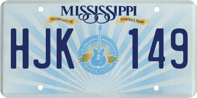 MS license plate HJK149