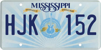 MS license plate HJK152