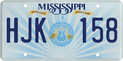 MS license plate HJK158