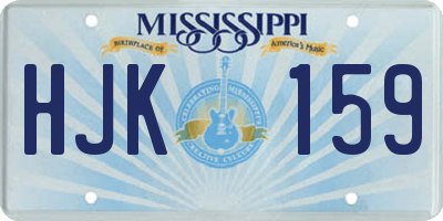 MS license plate HJK159