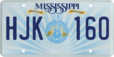 MS license plate HJK160