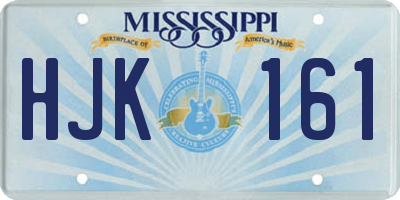 MS license plate HJK161