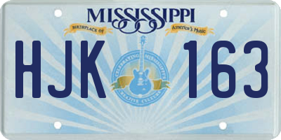 MS license plate HJK163