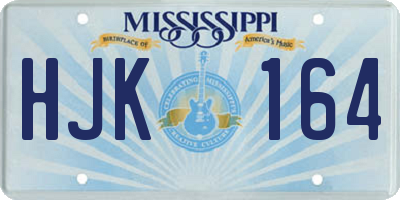 MS license plate HJK164