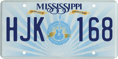 MS license plate HJK168
